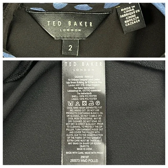 TED BAKER LONDON Pollei Butterfly Print Mini Dress US 6 Prairie Wedding Guest - Picture 13 of 16